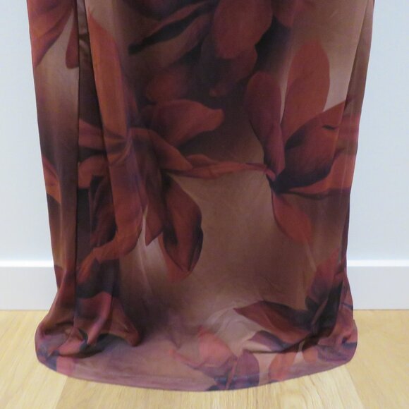 WINDSOR Drama Meets Paradise Floral Maxi Dress in Brown Y2K Whimsigoth Friends - Picture 13 of 15